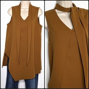 Alfani sleeveless tunic w built-in scarf/tie, sz M